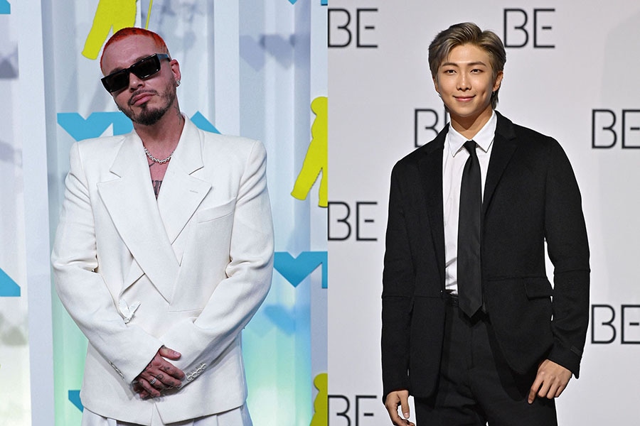 J Balvin (left) and RM (right) have both become cultural influencers for international museums