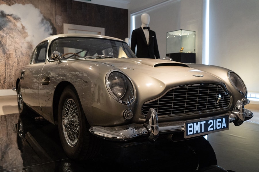 An Aston Martin DB5 stunt car from the film 