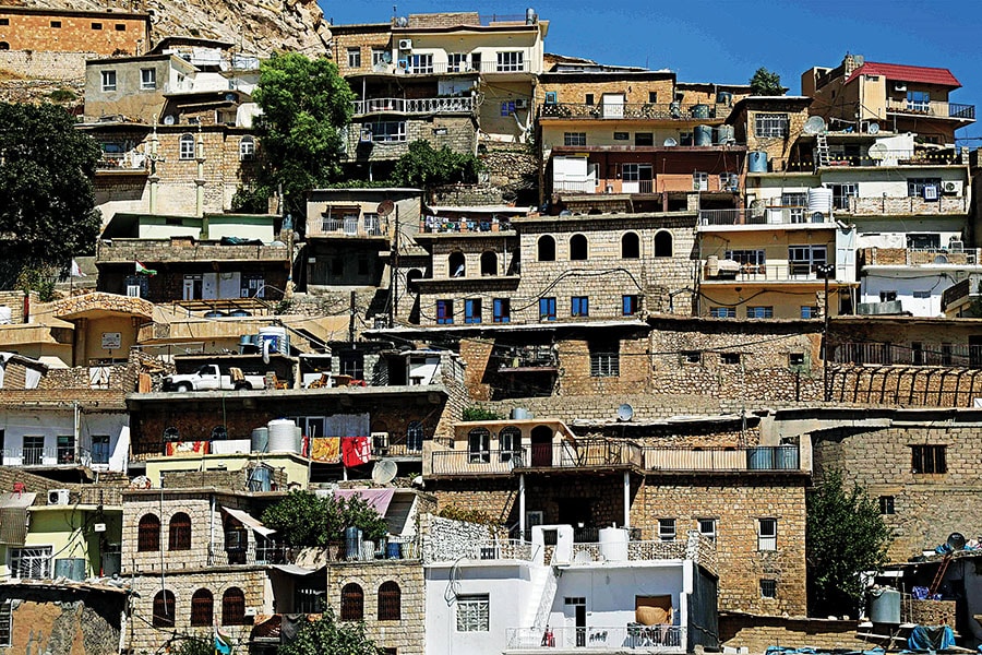 
A partial view shows houses in the Kurdish town of Akre, 500 kilometres north of Iraq's capital Baghdad, on September 14, 2022
Image: Safin Hamed / AFP©