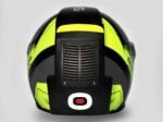 This helmet allows motorcyclists to breathe cleaner air