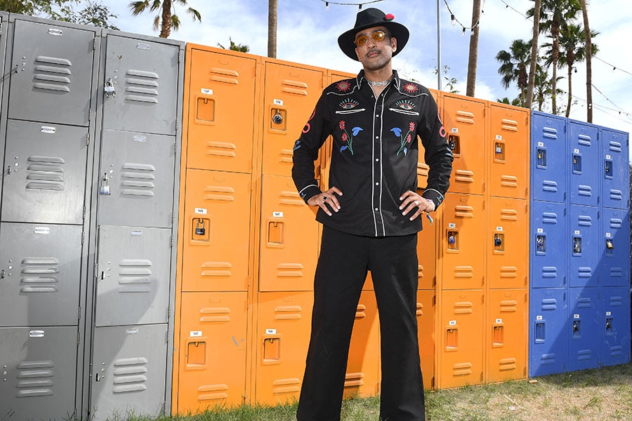 Pakistani Singer Ali Sethi poses for a portrait during the first weekend of the Coachella Valley Music and Arts Festival in Indio, California, on April 16, 2023. Image: Valerie Macon/ AFP
