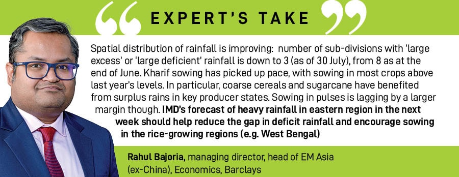 With rainfall covering the central and southern regions more fully, states that are major kharif crop producers, like Maharashtra, Karnataka and Telangana, are seeing improvement in sowing.
Image: Getty Images