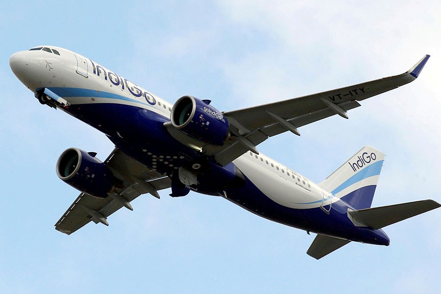 IndiGo posted its best quarterly net profit of Rs3,094 crore in the June-ended quarter.
Image: Regis Duvignau / Reuters