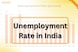 unemployment rate in india