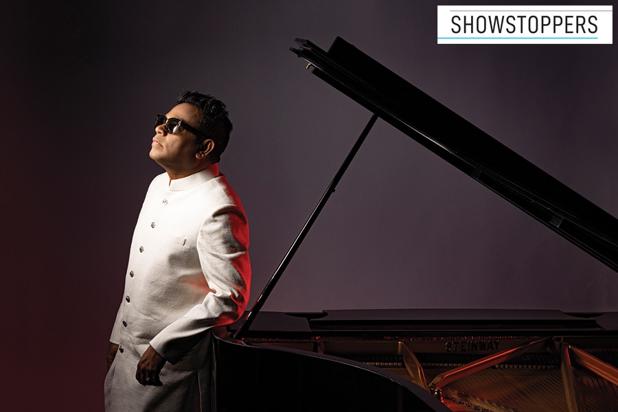 AR Rahman
Image: Selvaprakassh Lakshmanan for Forbes India; Costume Stylist: Shruti Agarwal
Outfit: Khaab By Manish Malhotra; Sunglass Es: Turakhia Opticians Khar