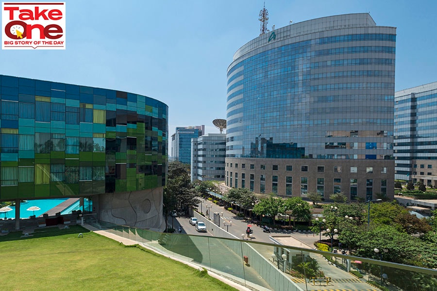 Part of the International Tech Park in White Fields, one of the IT centers in Bangaluru.
Image: Frank Bienewald/LightRocket via Getty Images 