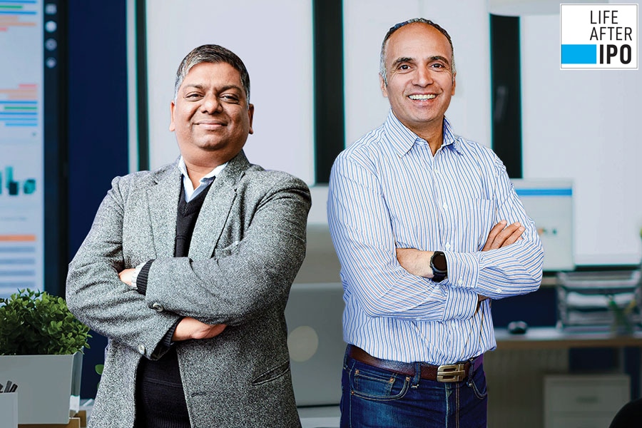 Alok Bansal (left), co-founder and executive vice chairman, PB Fintech
Image: Amit Verma