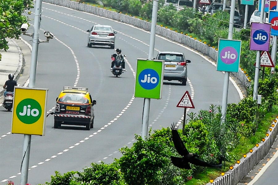 Jio Financial Services, the financial services arm of Reliance Industries, will be spun out of the company on July 20.
Image: Punit Paranjpe / AFP