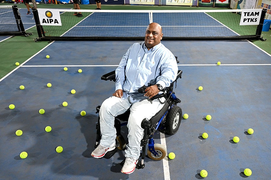 Arvind Prabhoo, President of the International Pickleball Association (IPA) and chairman of the Prabodhankar Thackeray Krida Sankul in Mumbai
Image: Swapnil Sakhare
