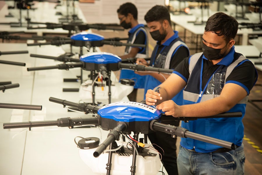 Recently, Garuda Aerospace and Naini Aerospace Engineering Ltd (NAeL), a wholly-owned subsidiary of HAL (Hindustan Aeronautics Ltd), signed a joint development partnership to manufacture advanced precision drones