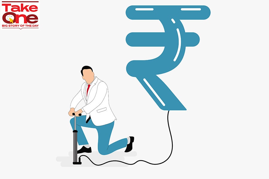  The aggregate corporate profit of Nifty 500 companies grew at a slower pace of 8.7 percent year-on-year (YoY) in FY23.
Image: Shutterstock