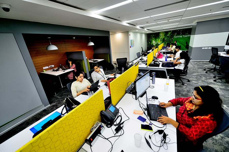 The IT sector has done well in terms of hiring women, if you look at the absolute numbers.
Image: Priyanka Parashar/Mint via Getty Images