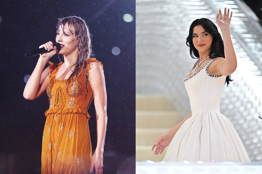 Taylor Swift with 'Cruel Summer' and Dua Lipa with 'Dance the Night' are ready for the summer battle. Image: Getty Images