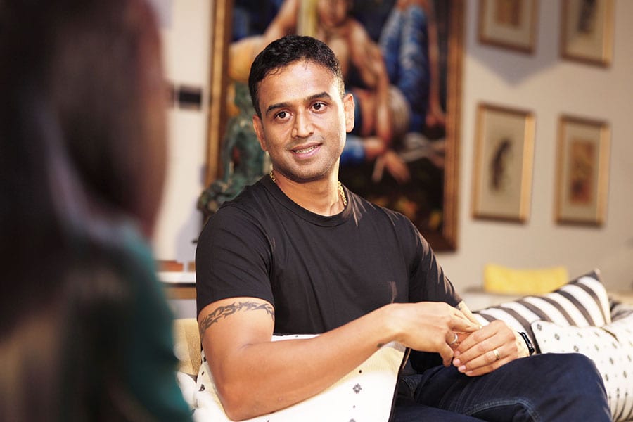 
Nithin Kamath, co-founder and CEO of Zerodha, during Pathbreakers video shoot at Prestige Kingfisher Towers, UB city, Bangalore on November 22, 2022. Image: Vikas Chandra Pureti for Forbes India.