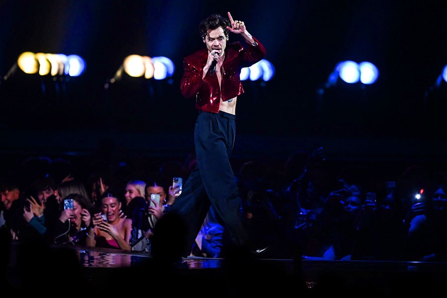 British singer Harry Styles performs onstage during BRIT Awards 2023 ceremony and live show in London on February 11, 2023.