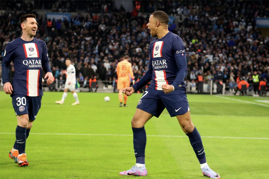 Two FIFA World Cup finalists in its ranks – Mbappe (23) and Messi (35), both served up delectable assists for their teammates to ensure their progress to the finals. Image: Xavier Laine/Getty Images