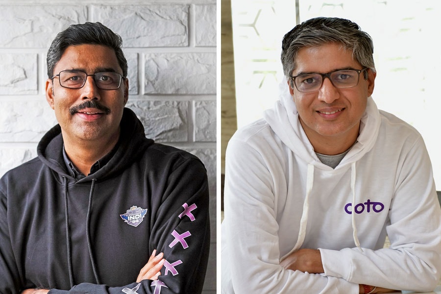 Manish Agarwal of IndiGG and Tarun Katial of coto