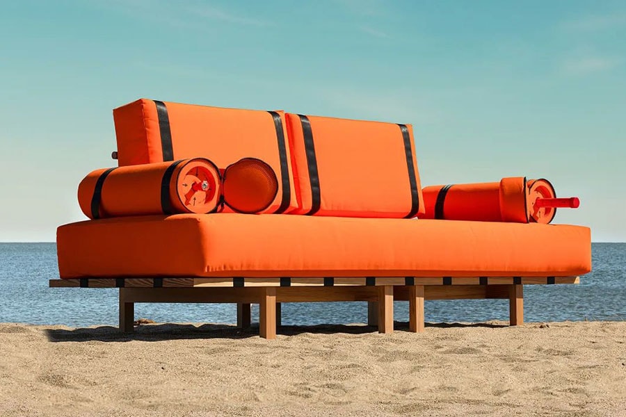 New York Design Week hosted a floating sofa by Mother. Image: Courtesy of Mother