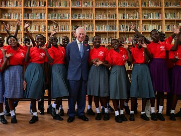 King Charles's overture in Africa, a white Halloween and a program for future commanders: Eye-catching photos of the week