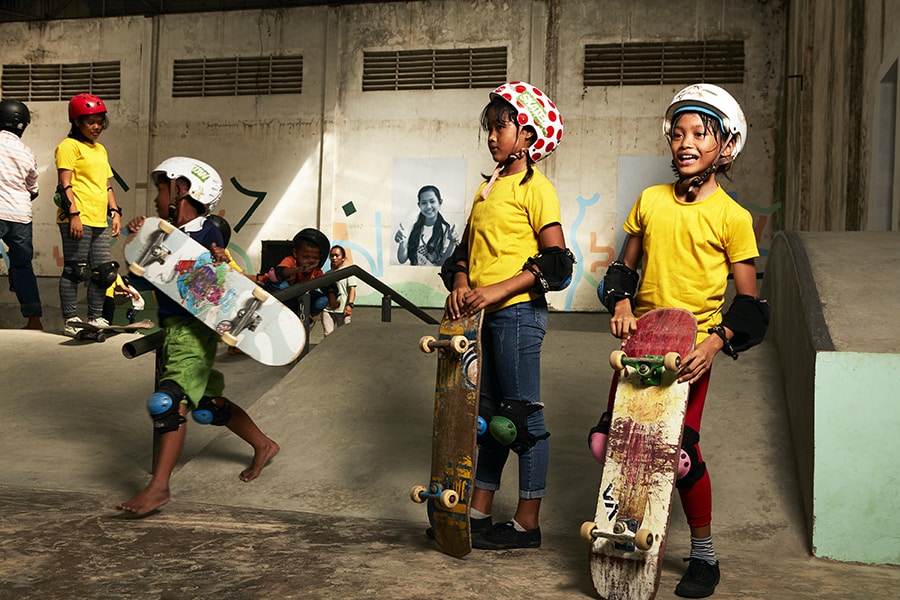 Italian artist Lorenzo Vitturi's photography series on children skateboarding in Cambodia on display at the NCPA, Mumbai 
Image: Lorenzo Vitturi