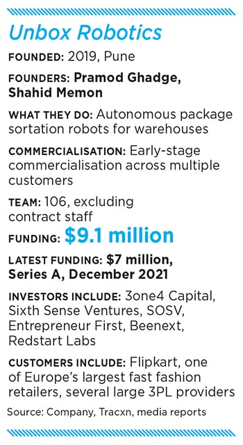 Shahid Memon (left), co-founder and CTO, and Pramod Ghadge, co-founder and CEO, Unbox Robotics Labs
Image: Shailendra Pardeshi for Forbes India