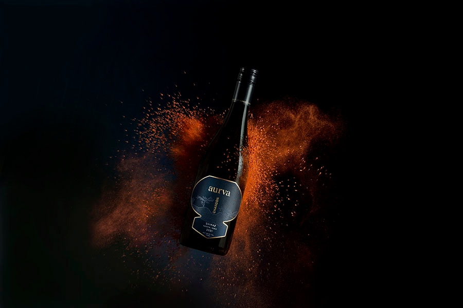 Chandon Aurva is a 100 percent shiraz still red wine, heavy on the red fruit flavours, including plum, cherries and raspberries, with the aroma of jasmine, violet and dry red roses.