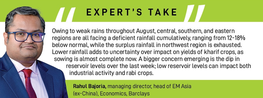 Following a dry August with monsoon rainfall the lowest in a century, September is expected to see normal rains, according to IMD
Image: Sankhadeep Banerjee/NurPhoto via Getty Images