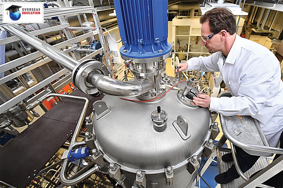 A member of the staff works at the laboratory in Germany’s Technical University of Munich. The country is one of the popular study-abroad destinations for Indian students
Image: Joerg Koch/Getty Images