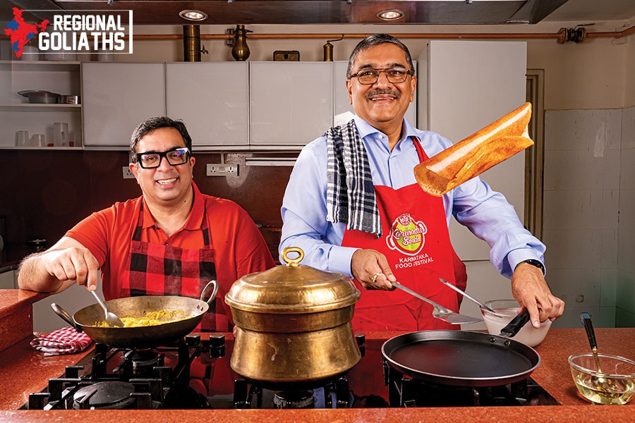 (left)Sunay Bhasin, CEO, MTR Foods and Sanjay Sharma, CEO, Orkla India Image: Selvaprakash Lakshmanan for Forbes India