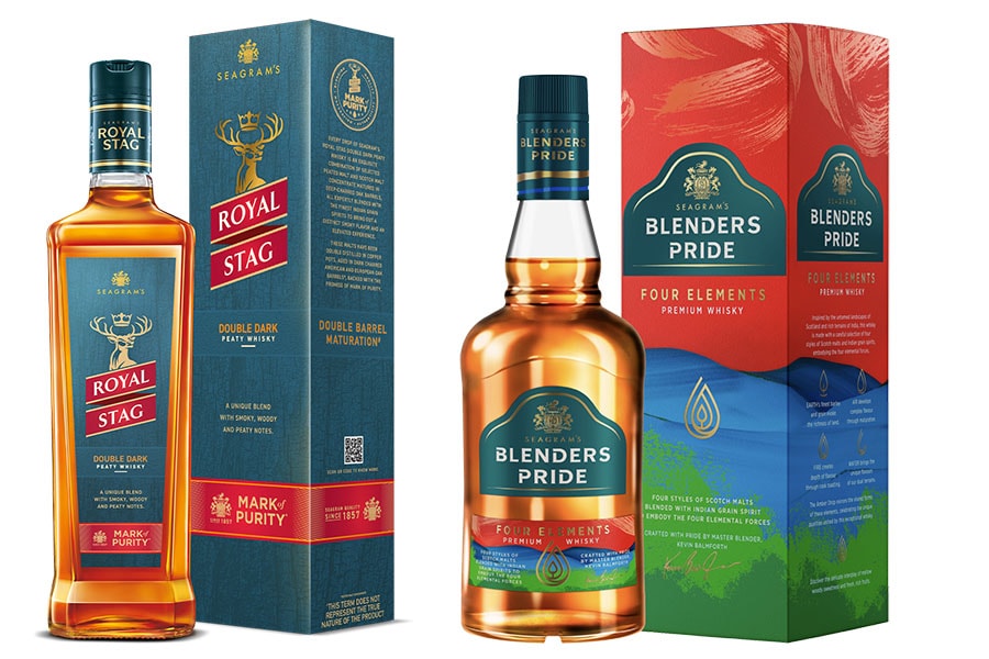 Royal Stag Double Dark Peaty whiskey and Blenders Pride Four Elements Premium whiskey launched today. Image: Courtesy Pernod Ricard India