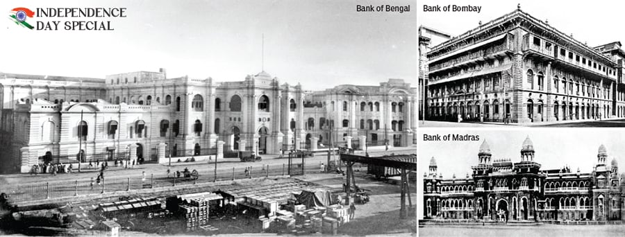 Imperial Bank of India was the result of an amalgamation of three Presidency Banks of colonial India: The Bank of Bengal, the Bank of Bombay and the Bank of Madras in 1921.