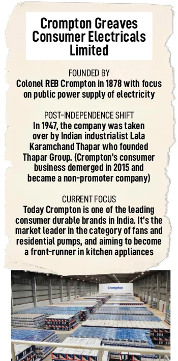 Crompton has manufacturing plants in Gujarat (pictured here), Goa, Maharashtra and Himachal Pradesh