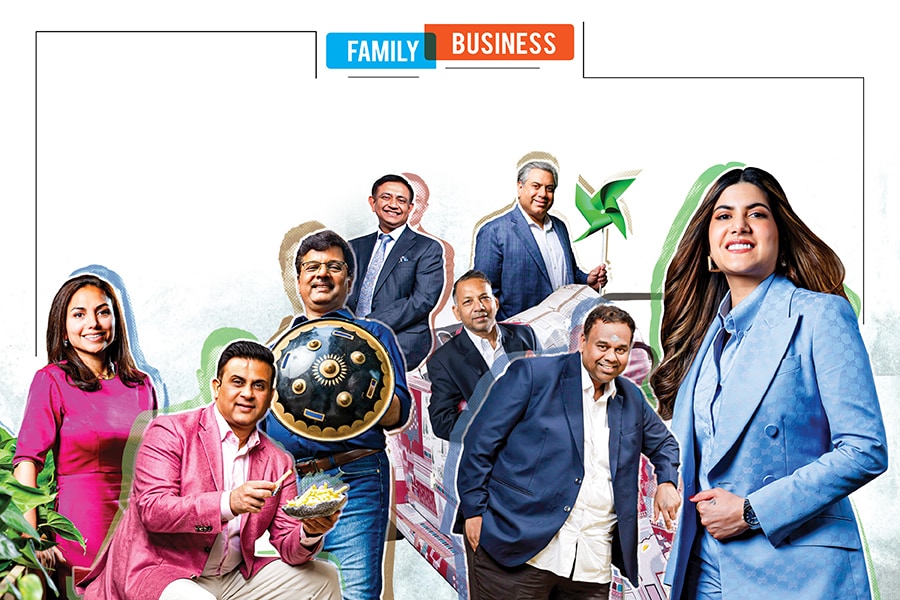 (Left to right) Nyrika Holkar, executive director, Godrej and Boyce; Haresh Karamchandani, MD and CEO, HyFun Foods; Kailash Katkar, founder and MD, Quick Heal Technologies; Sandeep Aggarwal, managing director, Paramount Cables; Rajinder Gupta, chairman emeritus, Trident Group; Rahul Munjal, chairman and MD, Hero Future Energies, Naga Srinivas Kacham, MD, Padmaja Herbs and Foods Pvt. Ltd., Ananya Birla,  director, Grasim Industries, Hindalco Industries and Aditya Birla Fashion and Retail