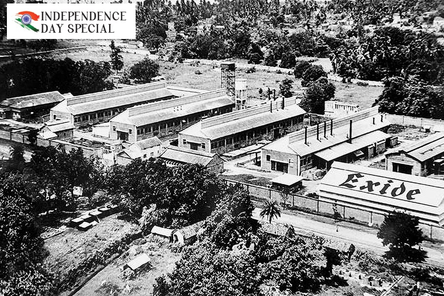 Exide’s first manufacturing plant in Shamnagar near Calcutta (now Kolkata). Image courtesy: Exide Industries 