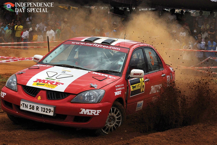 
MRF is a long-running sponsor of the MRF rally team, which has participated in, and won, numerous championships
Image: Dibyangshu Sarkar / AFP