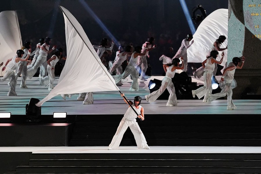 
Dancers perform at the Place de la Concorde during the Paris 2024 Paralympic Games Opening Ceremony in Paris on August 28, 2024. 
Image: Dimitar Dilkoff / AFP©