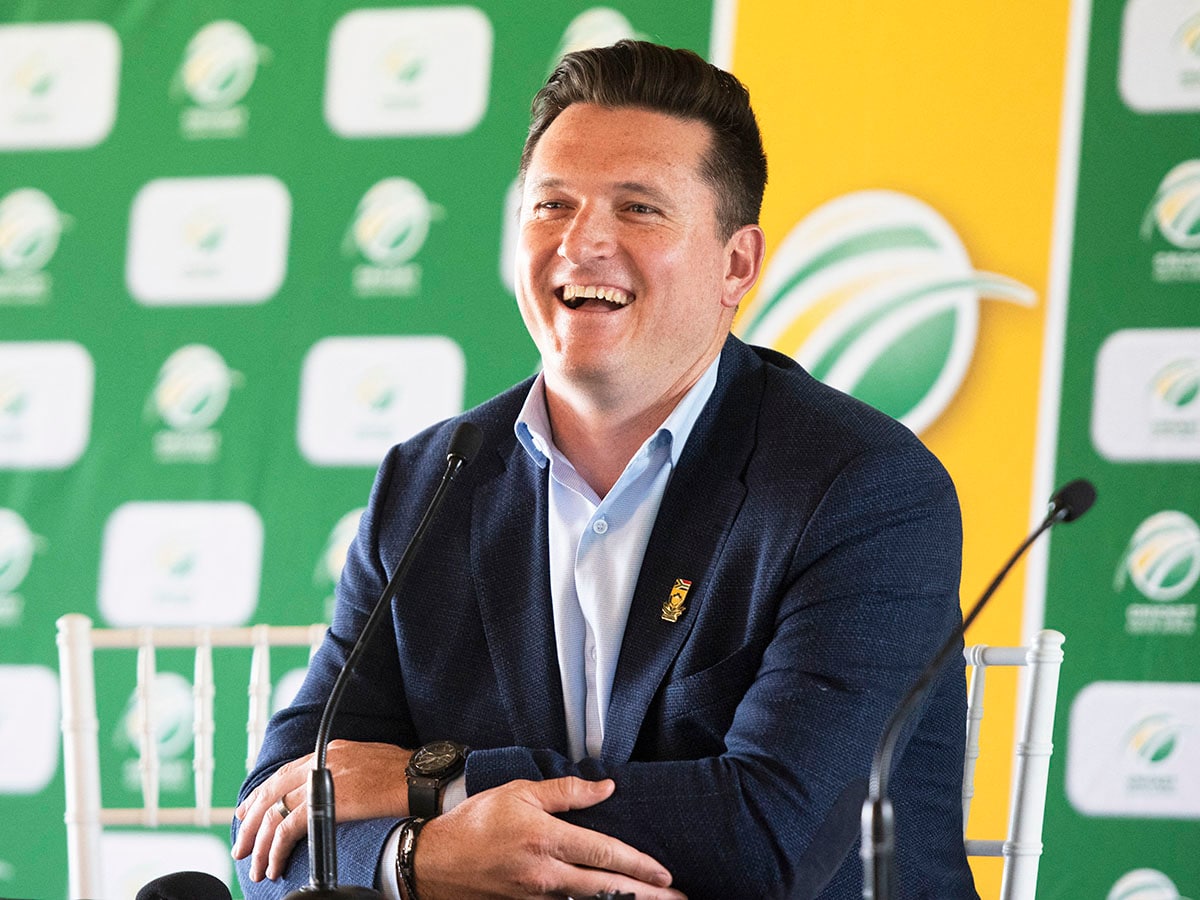 Graeme Smith, Former South Africa captain and the commissioner of the domestic T20 league Image:  Brenton Geach/ AFP