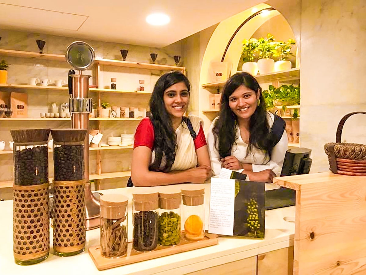 Mrinal Sharma (left) and Sadhavi Ashwani from Baba Beans 