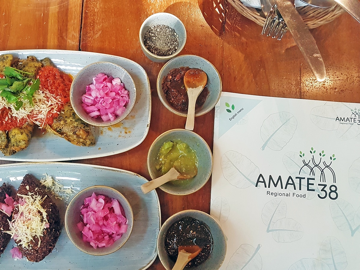 Kibi and Empanadas of Chaya and Edam Cheese at Amate 38.
Image: Khursheed Dinshaw