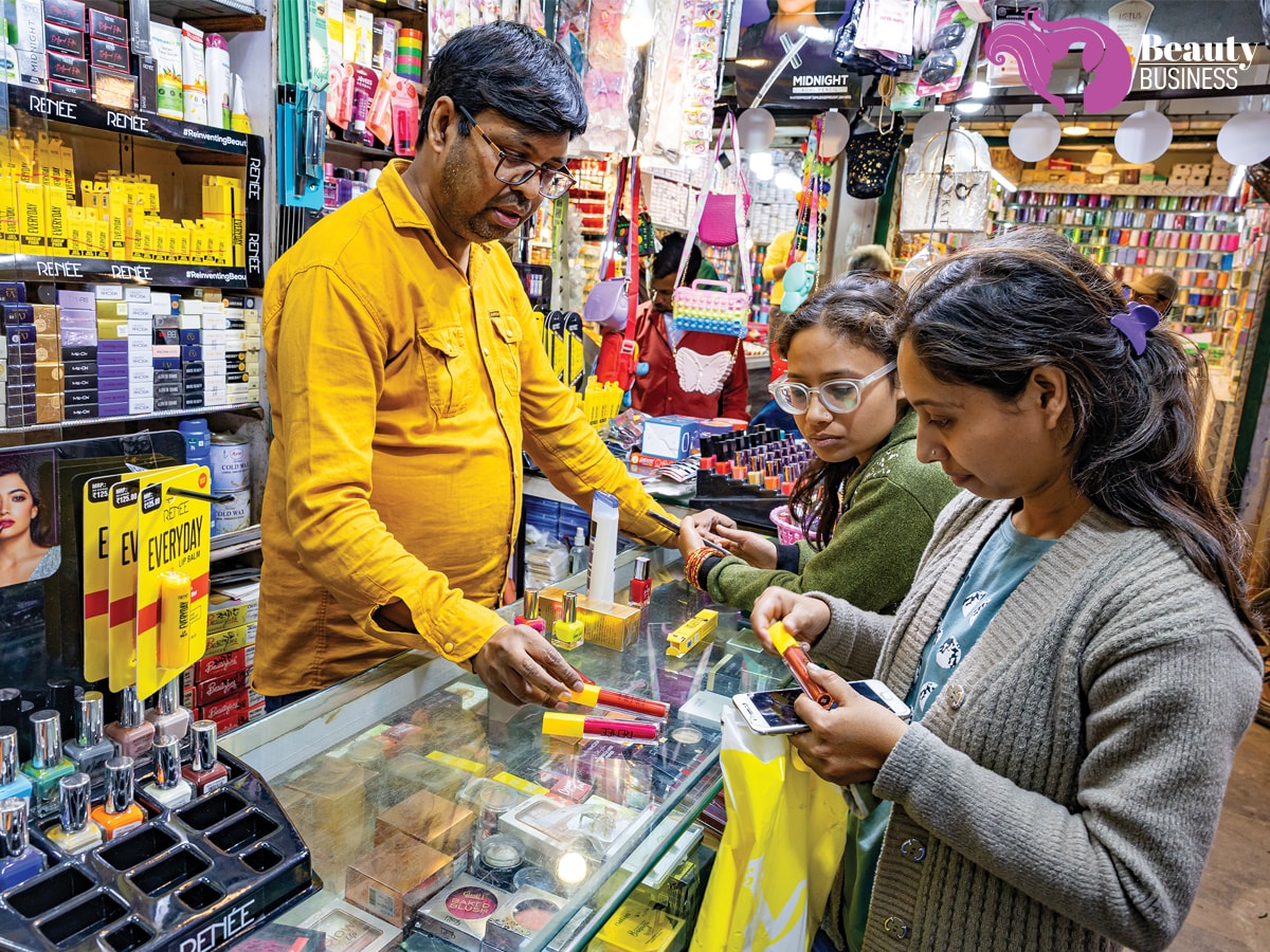 
Mohammad Imran at his Taaj Palace cosmetic and beauty store at the Rahmani market in Rae Bareli, Uttar Pradesh
Image: Madhu Kapparath