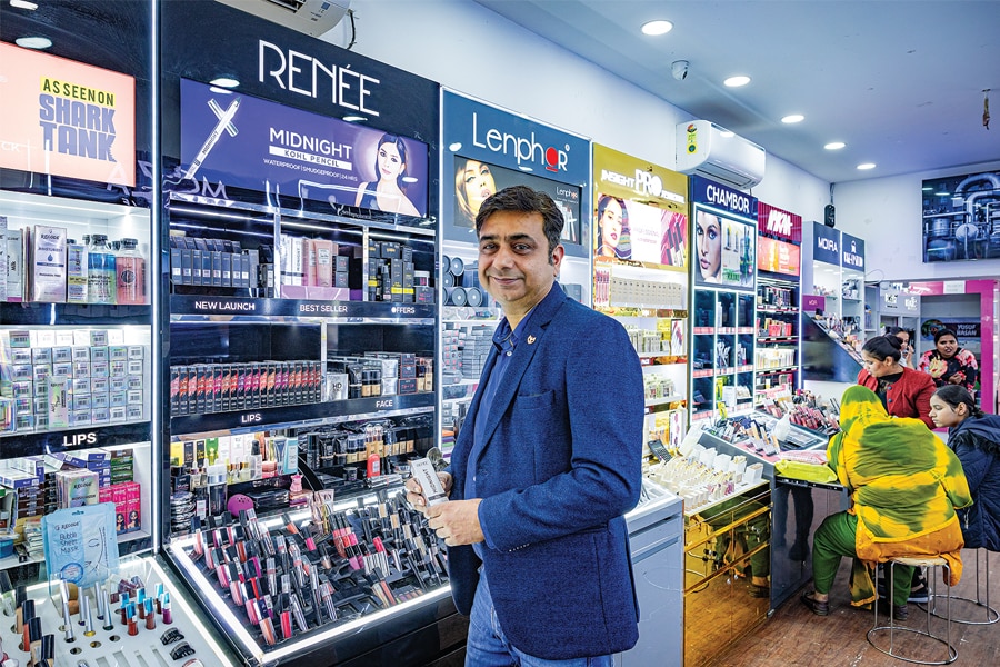 Parvesh Walia, regional sales manager (North and East India), at Renee. Walia has had stints with Dabur, ITC, Nivea, Biotique, and joined Renee in March 2023
Image: Madhu Kapparath