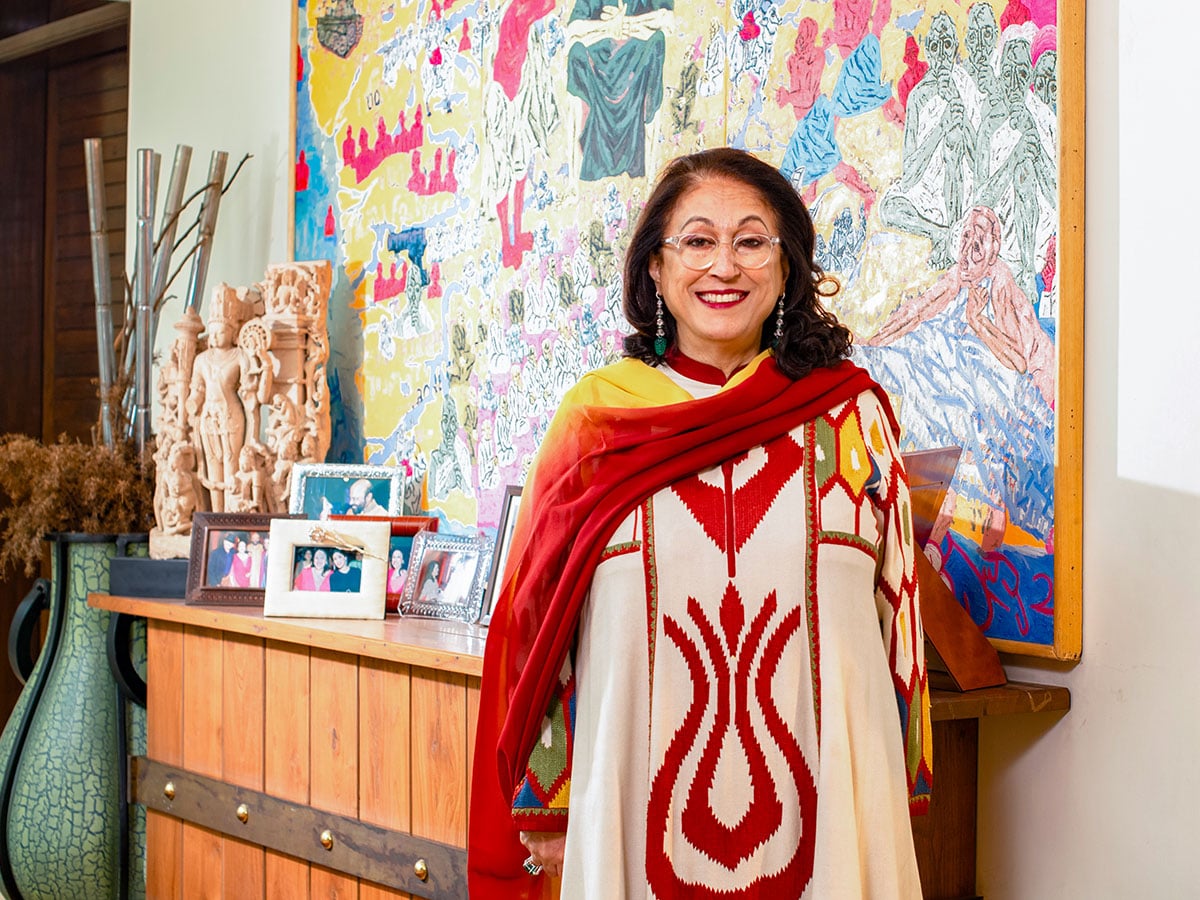 Kiran Nadar, philanthropist, art collector, and founder of the Kiran Nadar Museum of Art. Image: KNMA