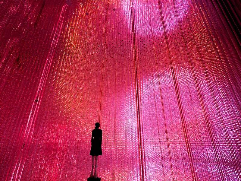 Cascading light and 'wobbling' orbs at teamLab's new Tokyo art museum