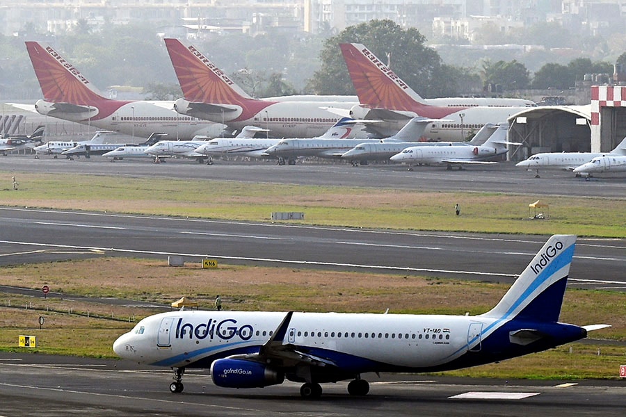 Ajay Singh, Chairman & Managing Director, Spicejet with Boeing 737 at the IGI airport, New Delhi, India.
Image: Amit Verma