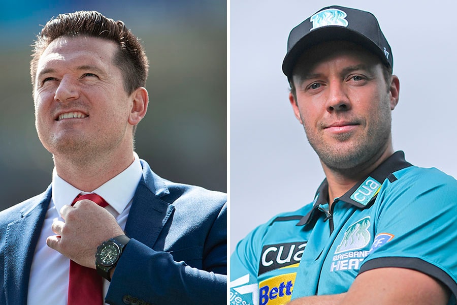 (left)Former South African skipper and SA20 Commissioner Graeme Smith (left) and brand ambassador AB de Villiers
Image: Getty Images