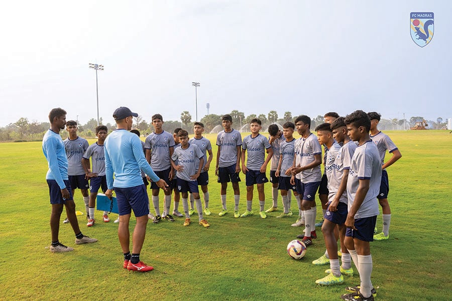 CKM Dhananjai, managing partner and director of sport and governance, FC Madras (left) and Girish Mathrubootham, CEO and founder, Freshworks