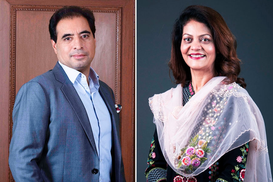 Mohit Burman(left), chairman, Dabur and Rashmi Saluja, who is the executive chairperson of Religare Enterprises Image: Burman: Amit Verma