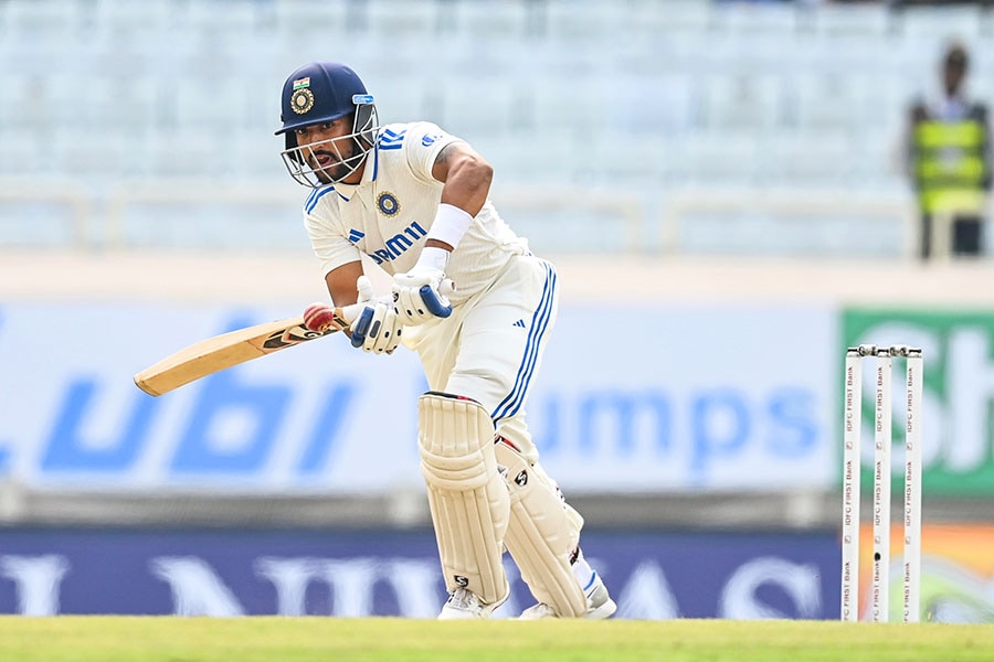 Dhruv Jurel of India bats during day three of the 4th Test Match between India and England at JSCA International Stadium Complex on February 25, 2024, in Ranchi, India. Image: Gareth Copley/Getty Images