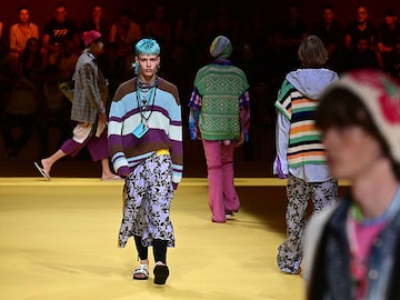 The 'skirt-over-pants' look is back with a vengeance in 2024