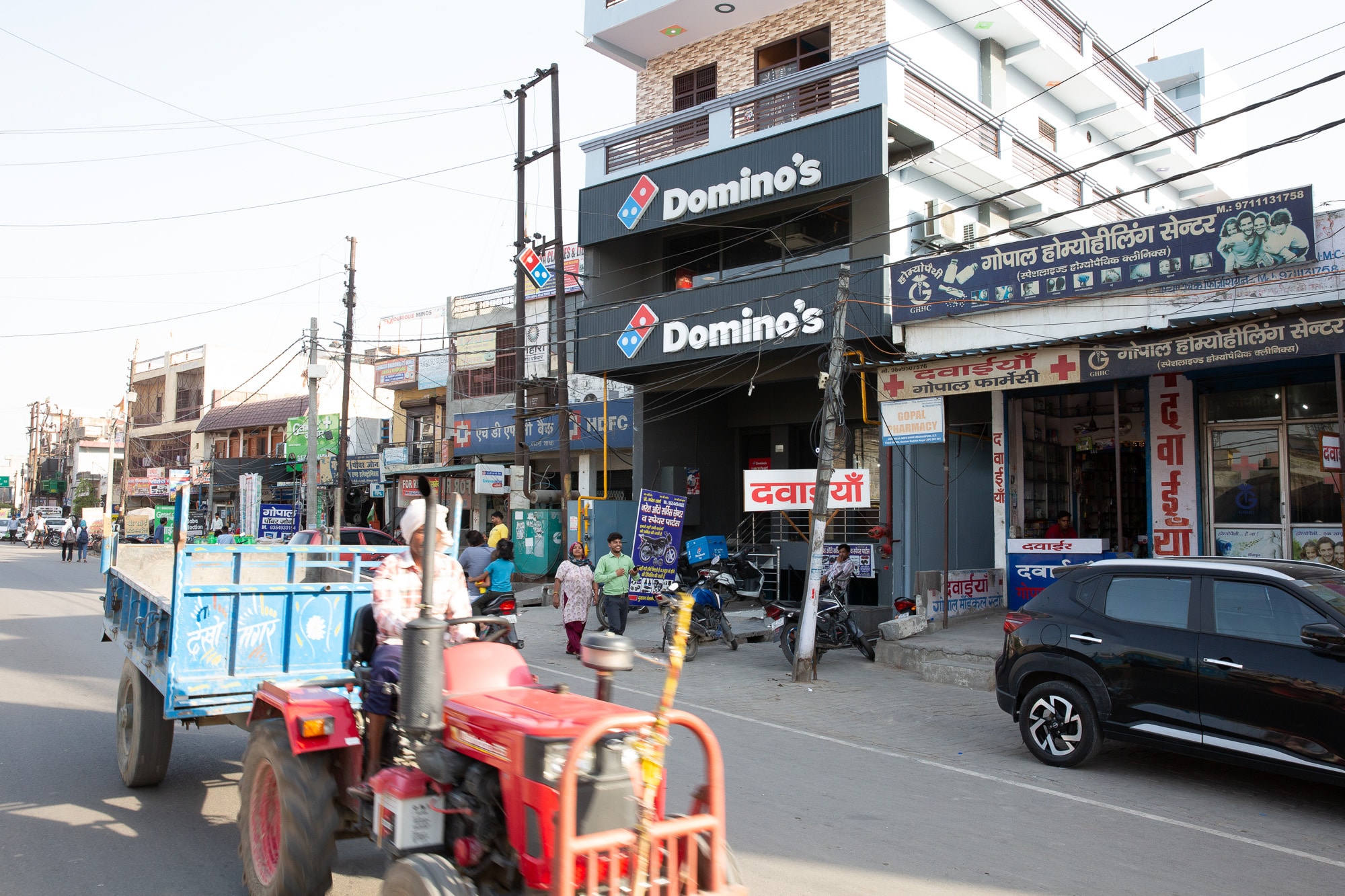 View of Domino's in Dadri, a small town in the Gautam Buddha Nagar District of Uttar Pradesh Image: Madhu Kapparath